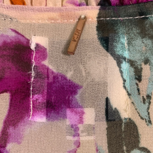 Misa Los Angeles Women’s Floral Tiered Ruffle Blouse Pink Parisian chic Boho S - Picture 6 of 9